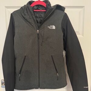 Ladies The North Face HyVent 3-in-1 Jacket, XS, black & gray